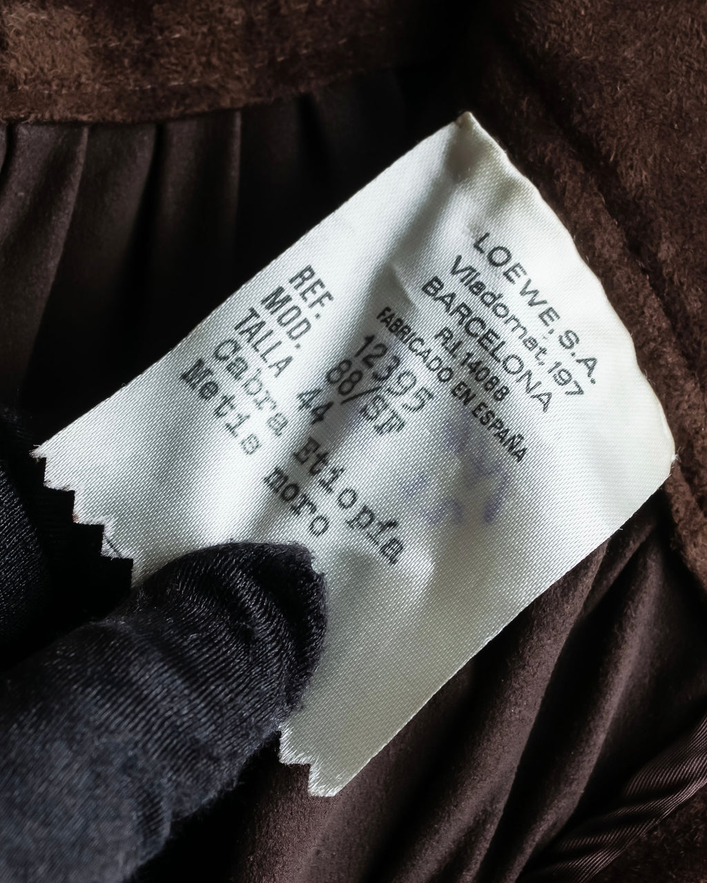 "LOEWE" Dark brown color gathered design wide pants