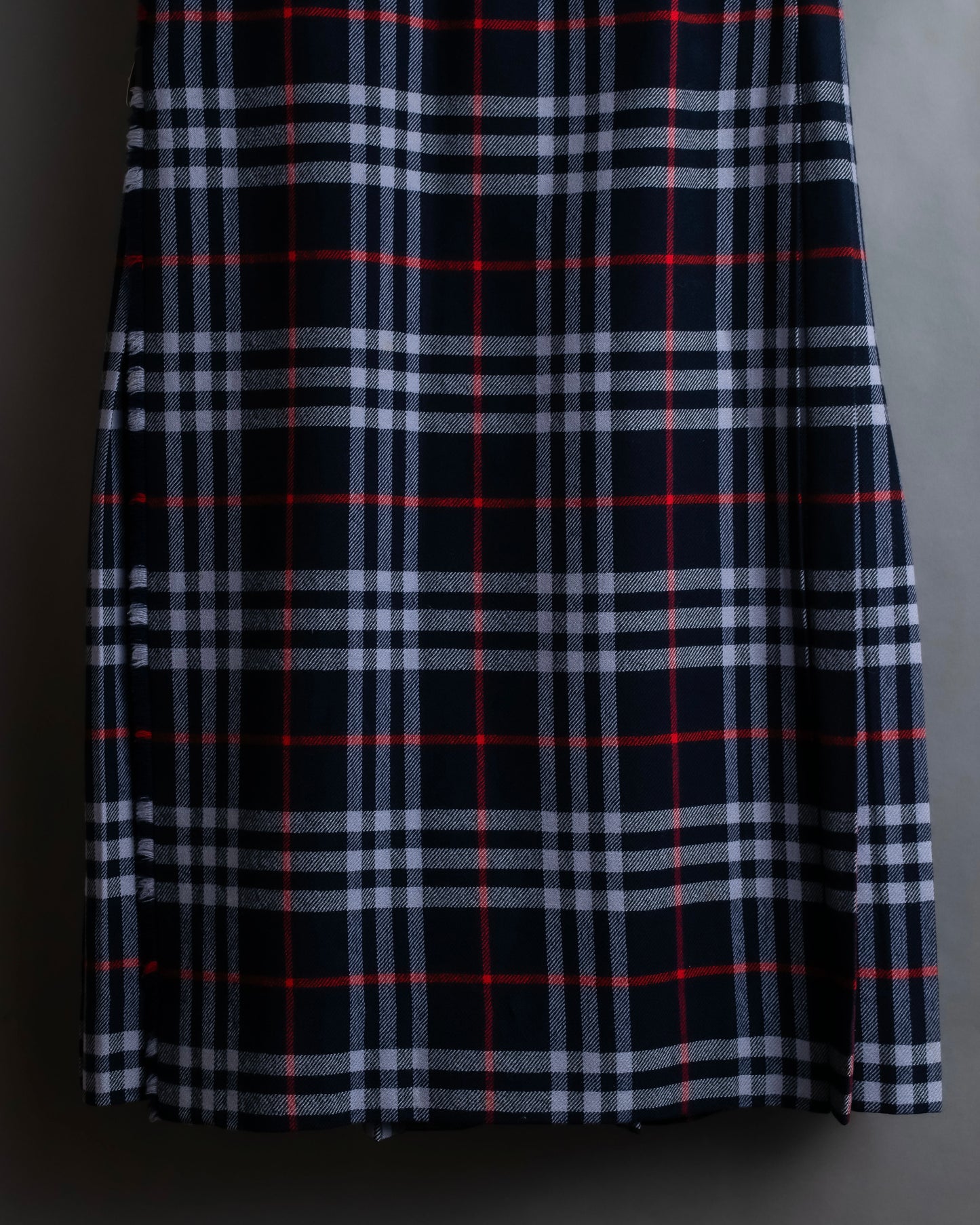 "BURBERRYS" Nova check pattern belted cropped quilted skirt