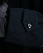 "BURBERRYS" Fly front cashmere blend oversized 2way soutien collar coat