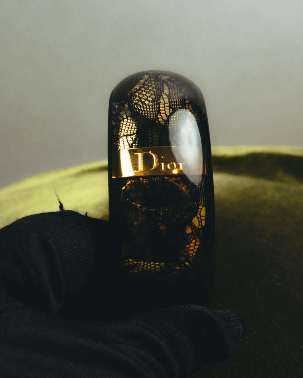 “Dior” 2002-2010 Lace embedded lucite bangle