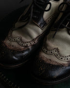 "ISSEY MIYAKE" Fade color wingtip leather shoes