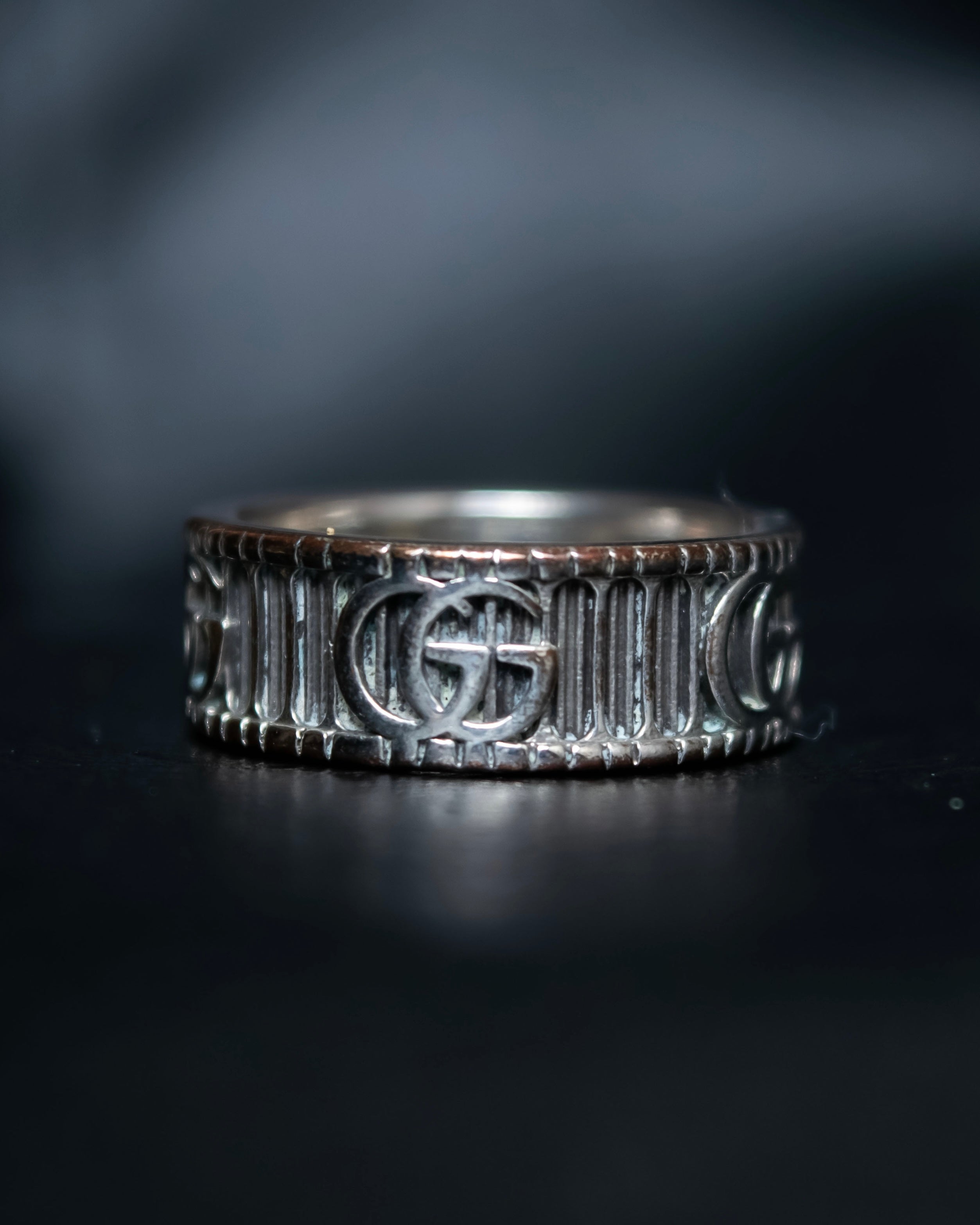 "GUCCI" GG marmont silver 925 ring
