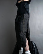 "A-POC" Wrap design high slit skirt