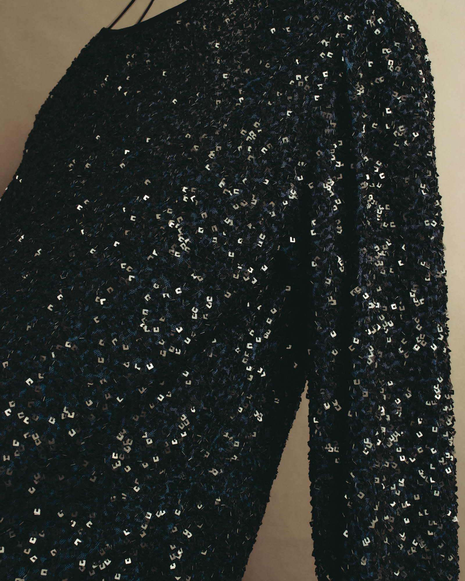 "MARINA RINALDI" 00's-10's Sequined lace long sleeve top