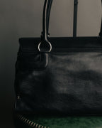 “Salvatore Ferragamo“ 00’s-10’s Gancini ring hardware leather shoulder bag