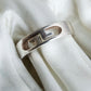 "GUCCI" Hollow GG design sterling silver ring