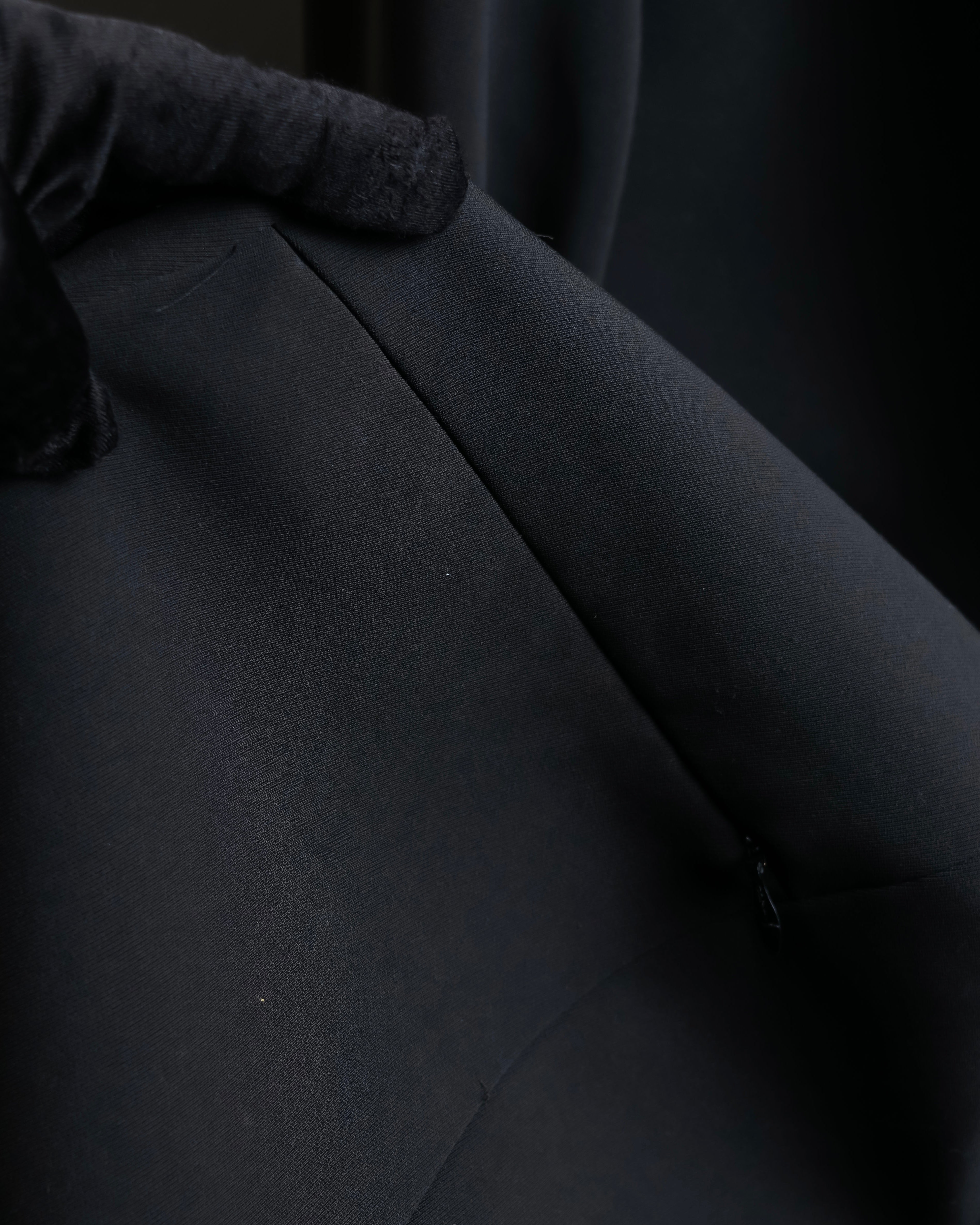 "TOSSARI" Shiny hidden zipper design tailored jacket