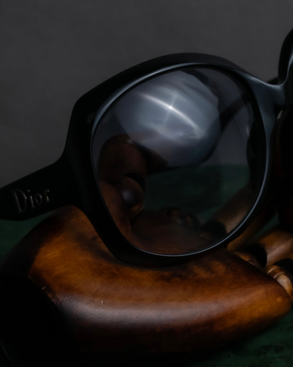 "Christian Dior" Black frame engraved logo sunglasses