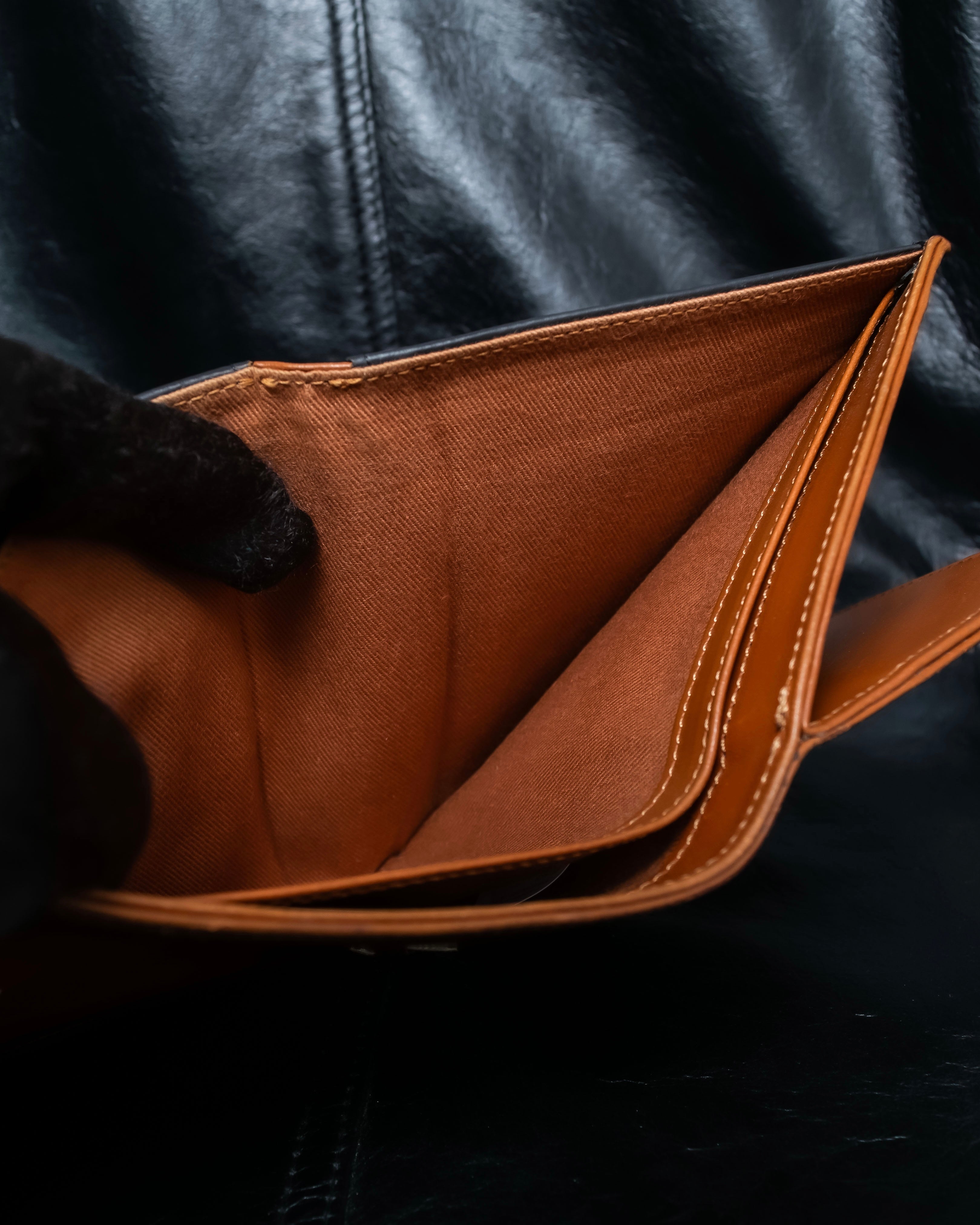 "Maison Margiela" Brown Leather Compact Wallet