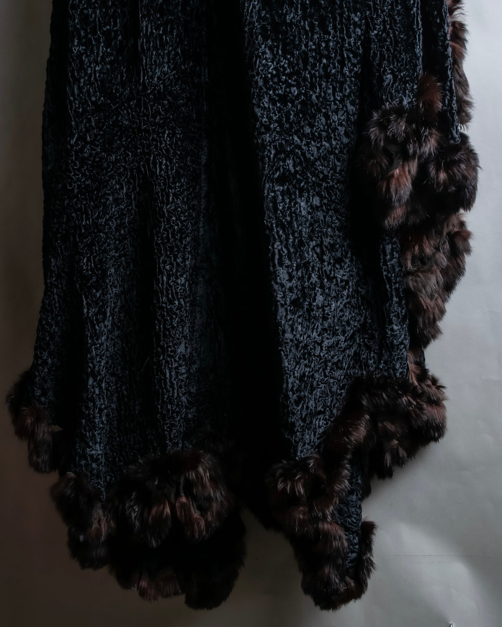 "FENDI" 1970's oversized astrakhan fur coat