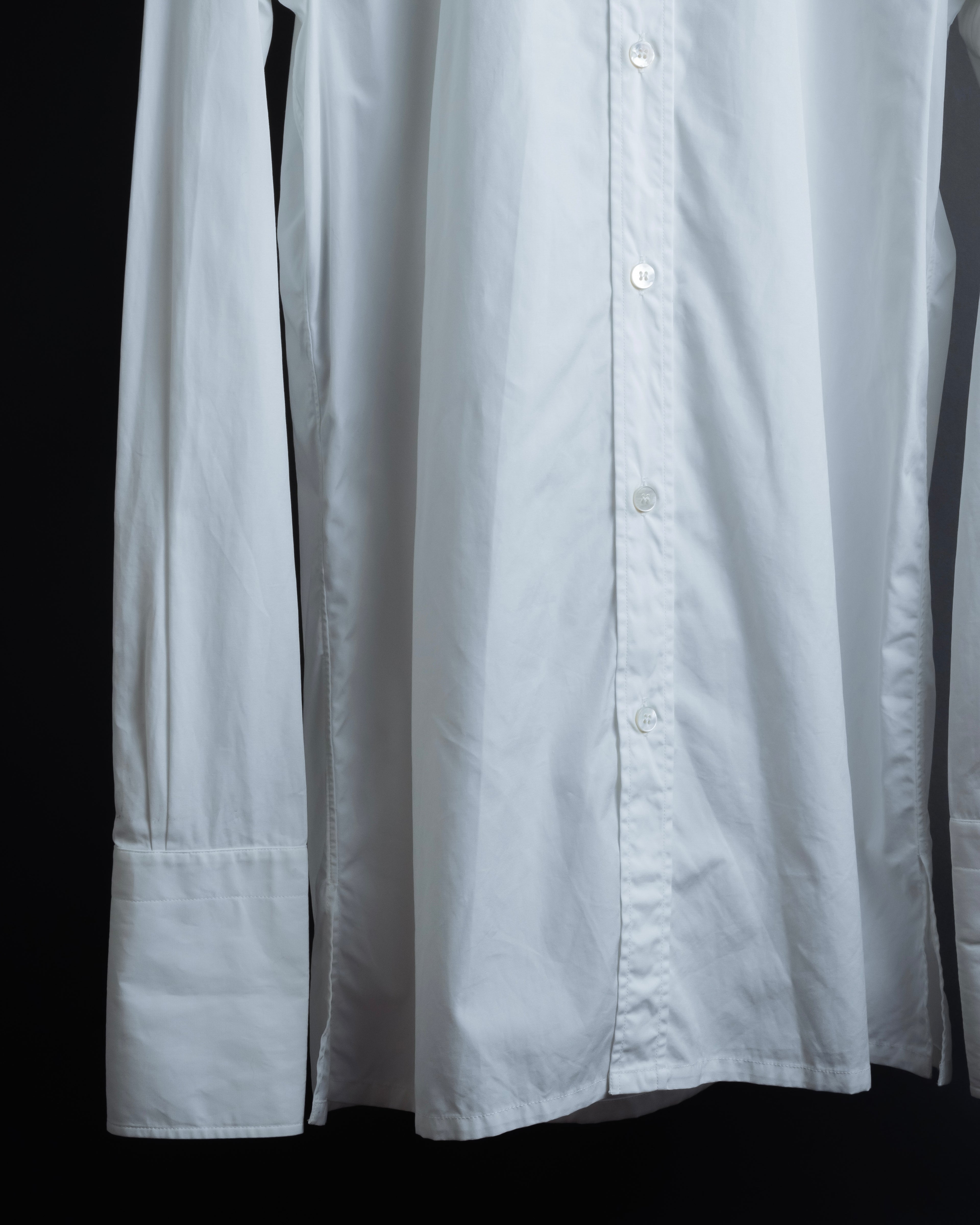 "MAISON MARGIELA" 20AW Long cuff design cotton white shirt
