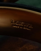 "LOEWE" Anagram logo engraved leather bangle