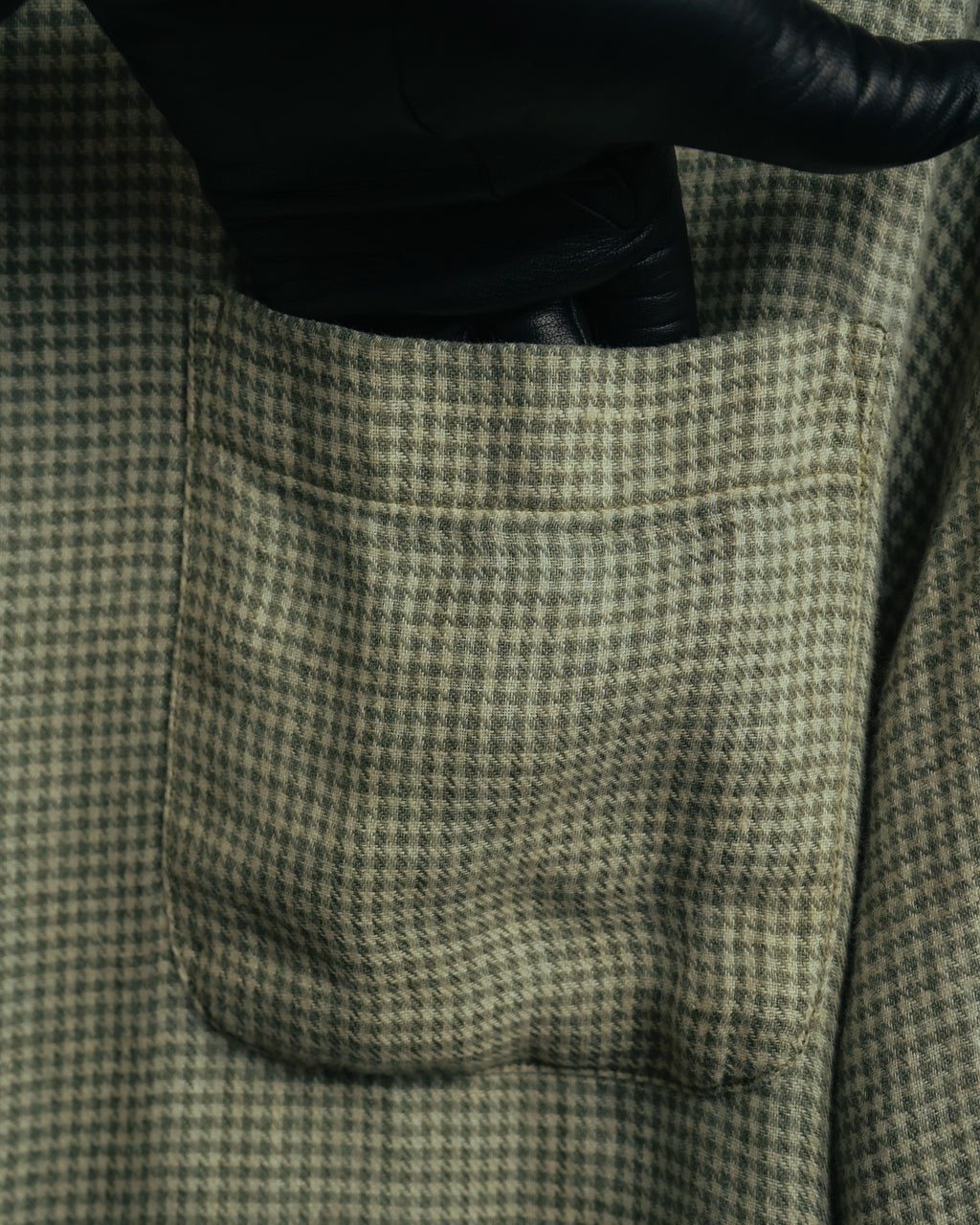 -MOOD Vintage Collections-
90’s Houndstooth linen relaxed shirt