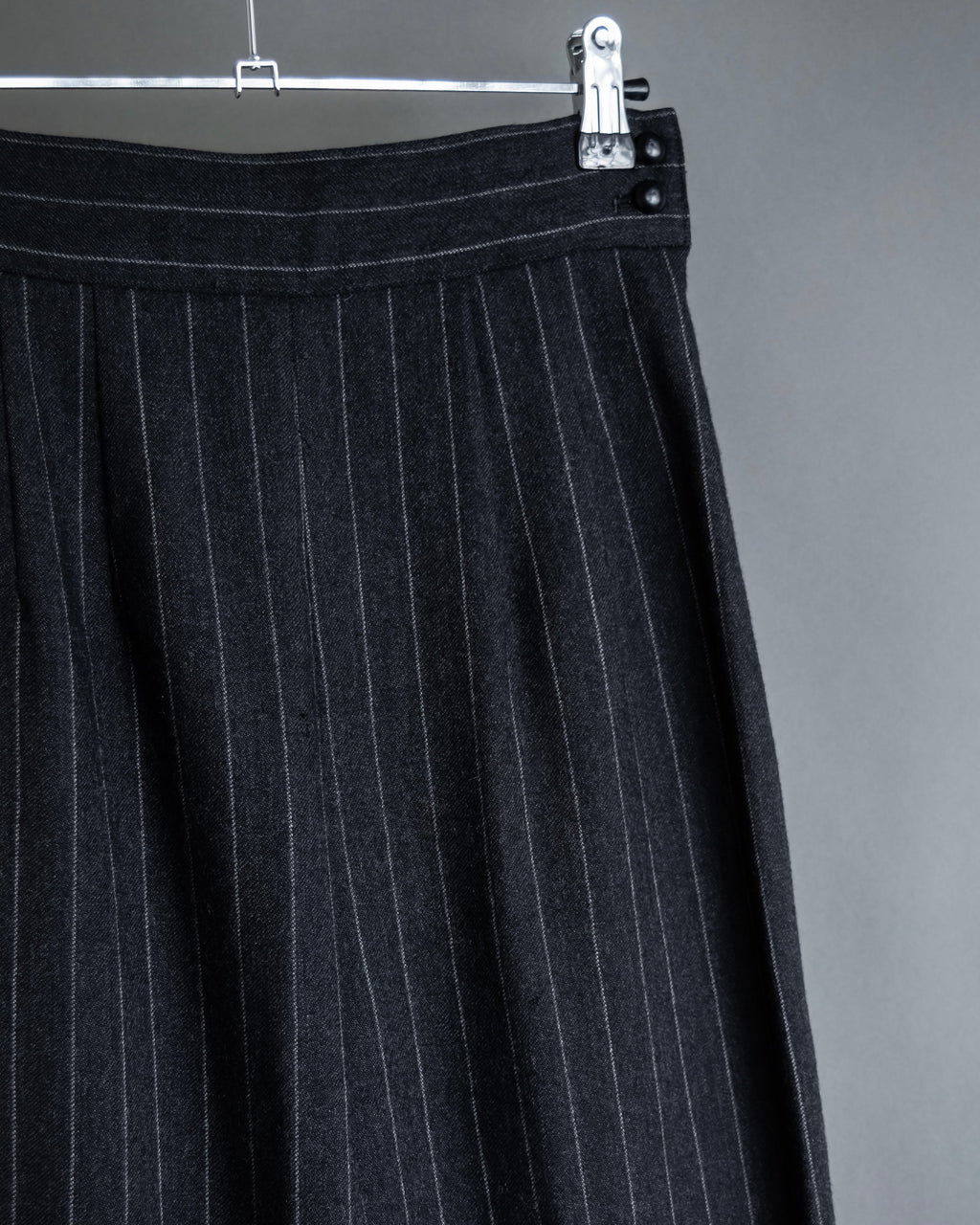"BALENCIAGA" Side zipper design striped slacks
