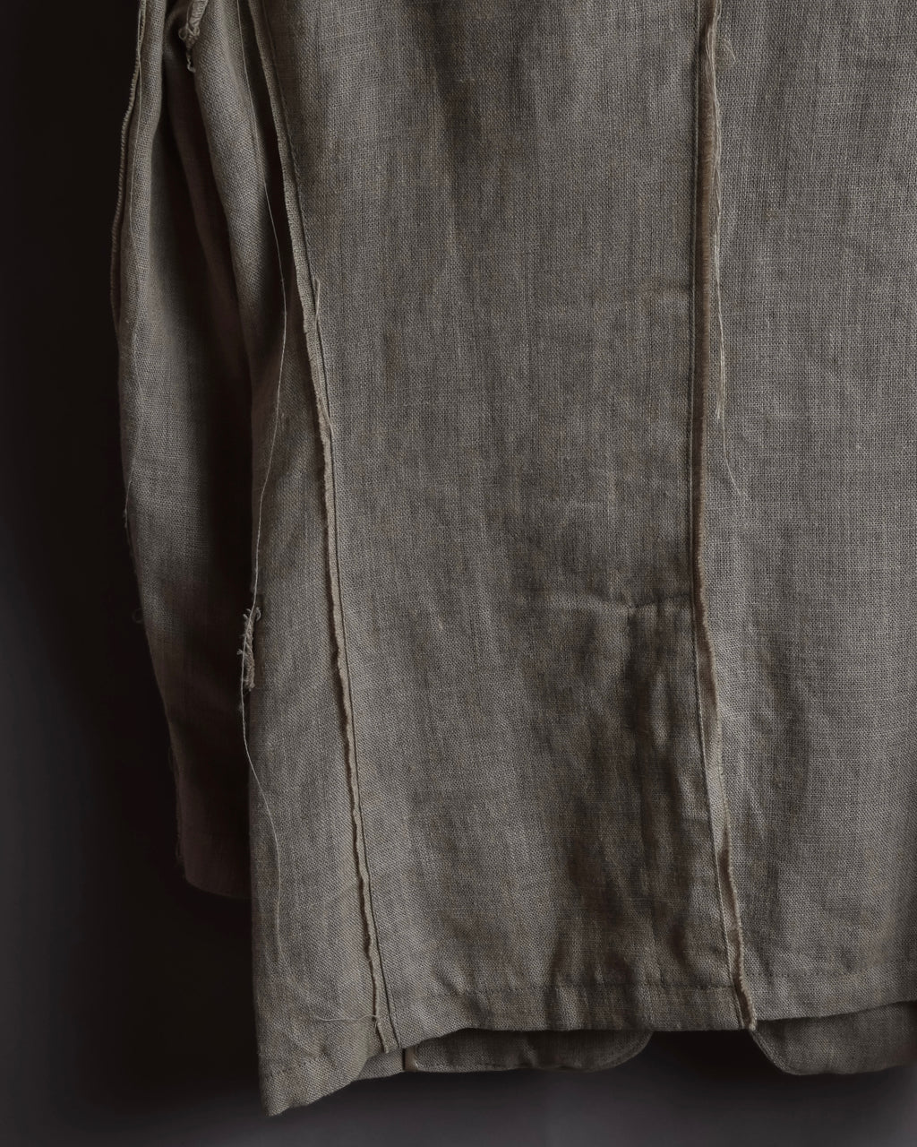 "Dolce & Gabbana" Raw edge frayed linen tailored jacket