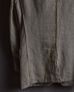 "Dolce & Gabbana" Raw edge frayed linen tailored jacket