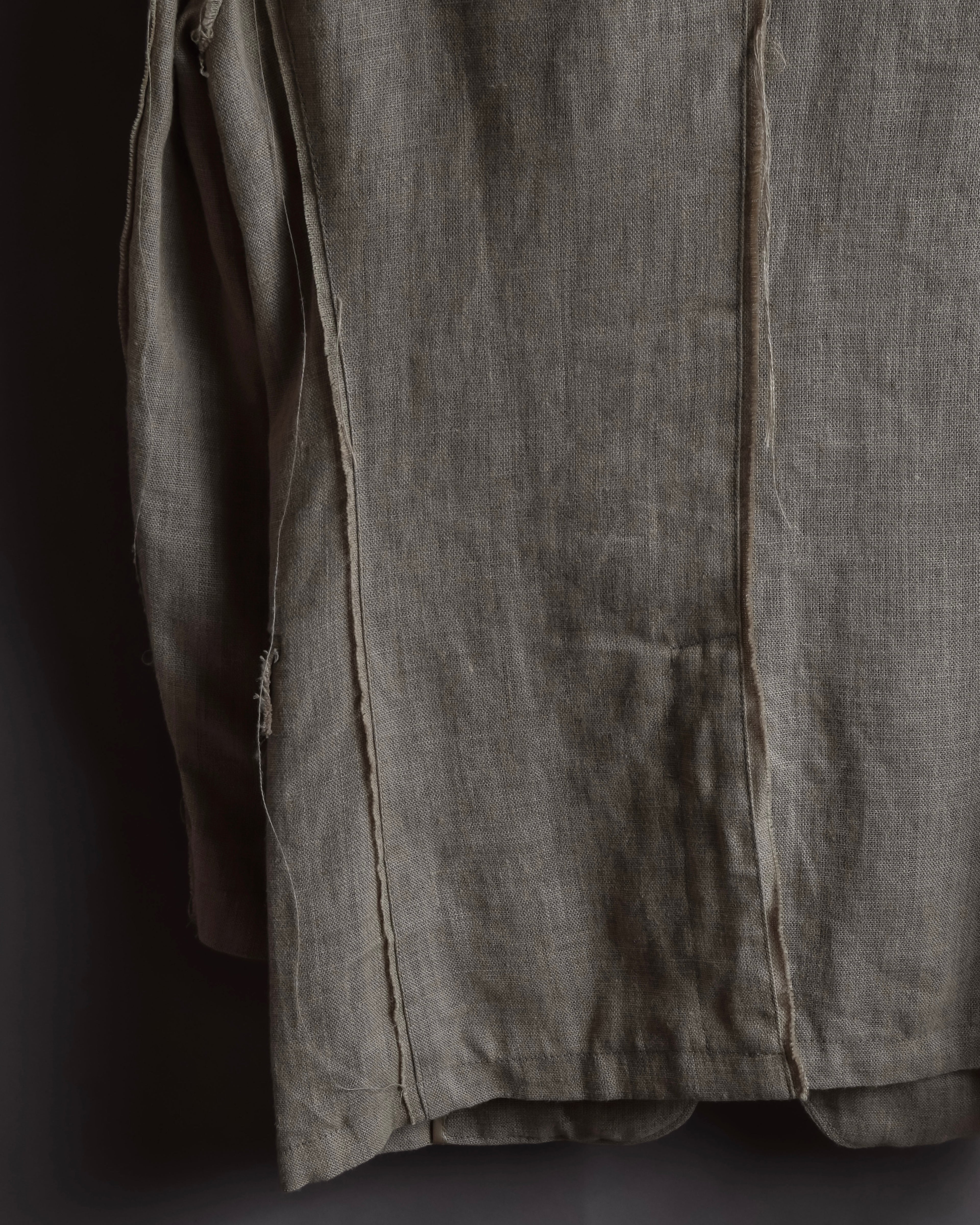 "Dolce & Gabbana" Raw edge frayed linen tailored jacket