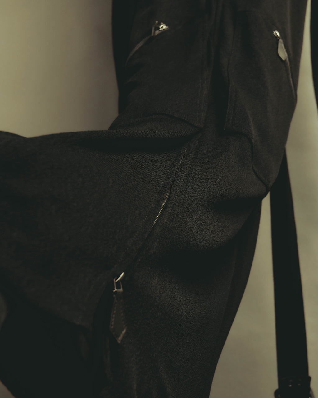-SPECIAL- “HERMÈS” 00’s Jean Paul Gaultier era belted four-zip long cardigan