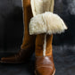 "MIU MIU" Armando toe inner fur design long boots