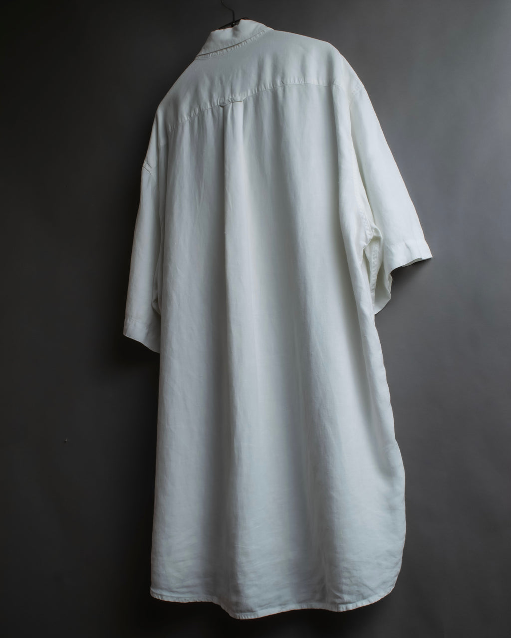 "HUGO BOSS" Linen oversized half sleeve button down shirt