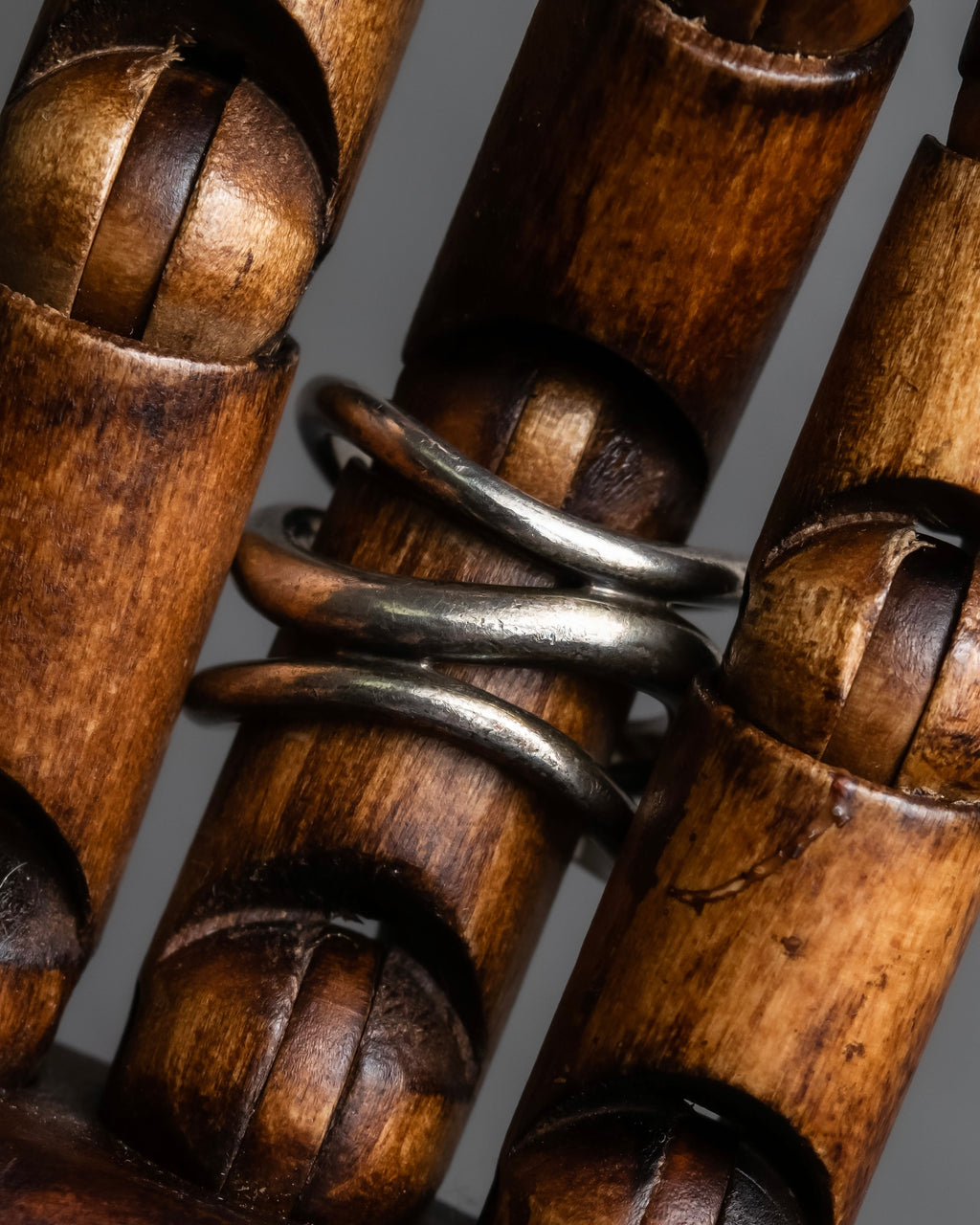 "agete" Three curves organic design silver925 ring