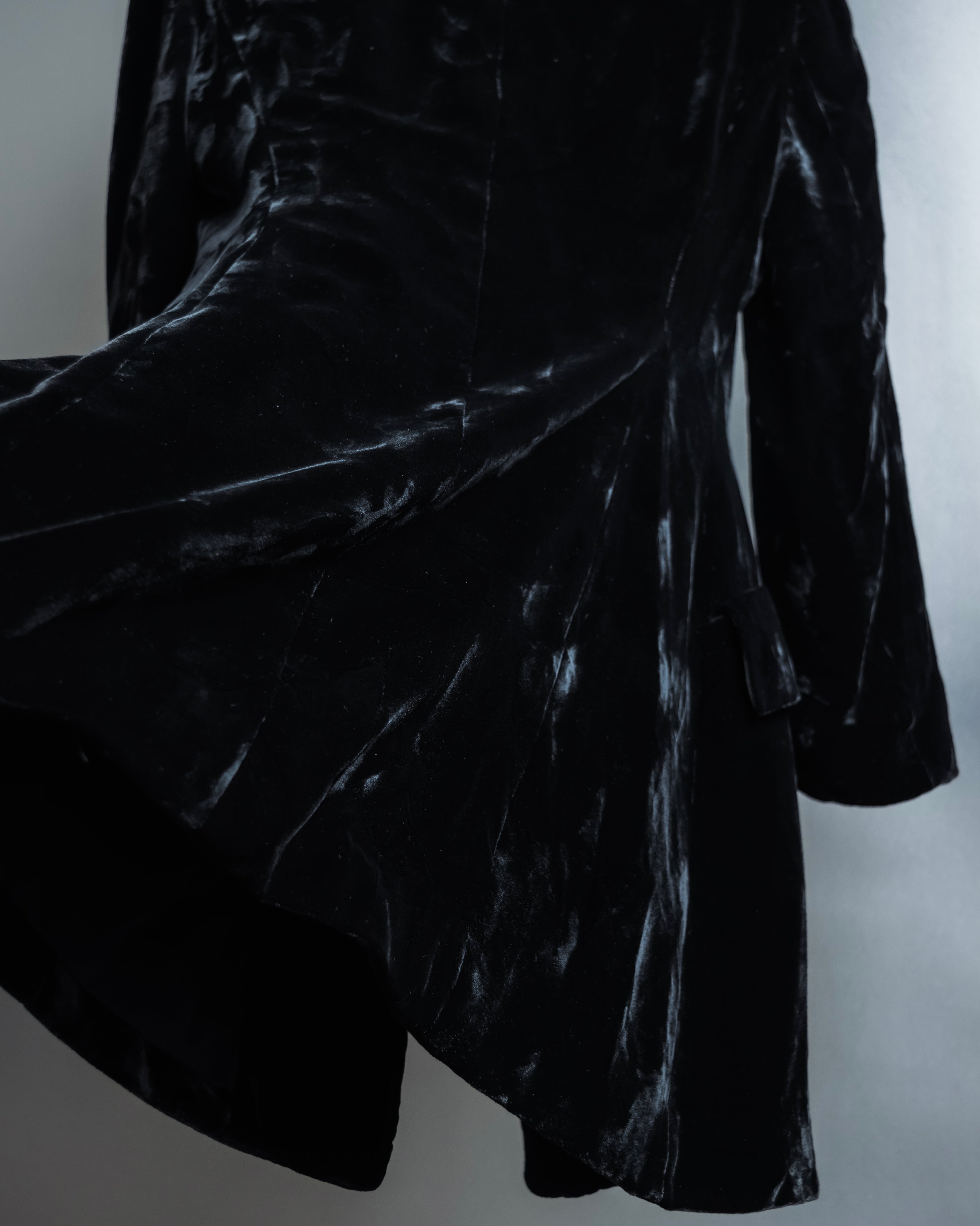 "ERREUNO" Relaxed tailored velour jacket