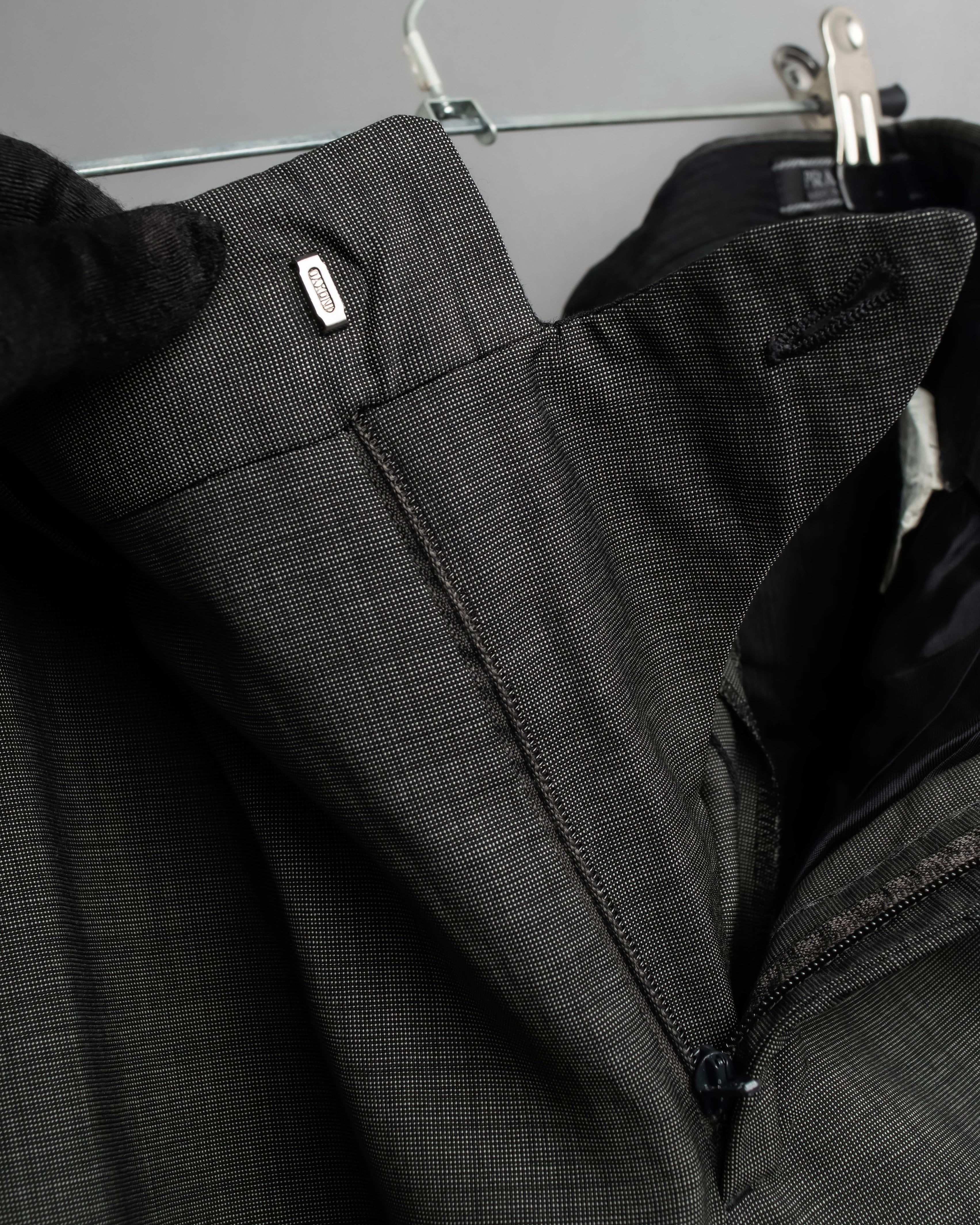 "PRADA" Sharkskin wool minimal tailoring set up
