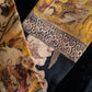 "Christian Dior" Baroque floral pattern silk twill scarf