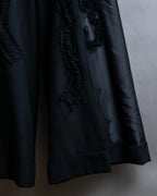 "COMME des GARCONS" Ruffle & tulle asymmetrical docking sarouel slacks