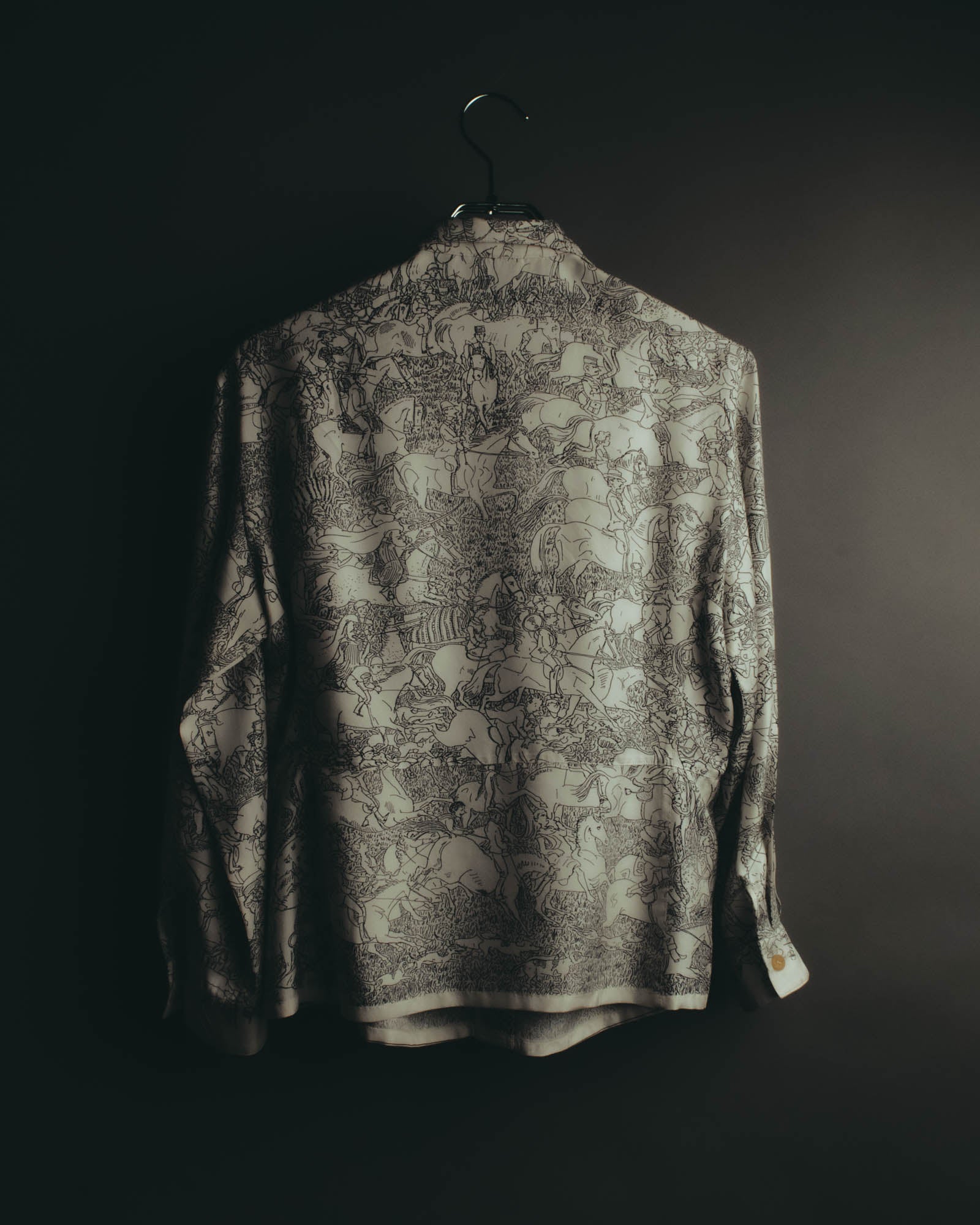"Hermès" 70's-80's Scarf print shirt