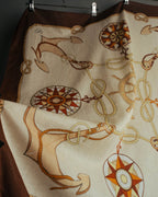 “GUCCI” 70’s-80’s nautical motif sheer scarf