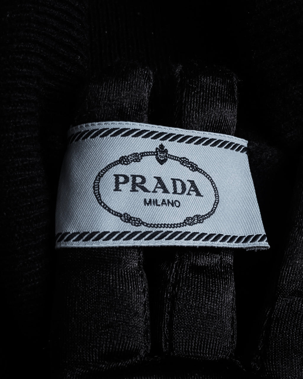 "PRADA" High-gauge folded turtleneck knit