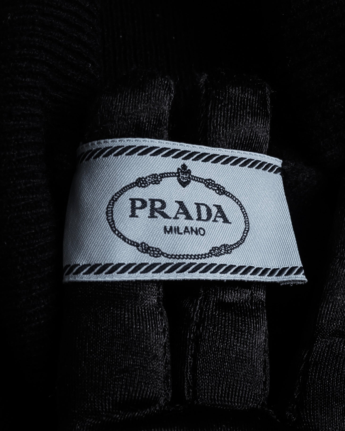 "PRADA" High-gauge folded turtleneck knit