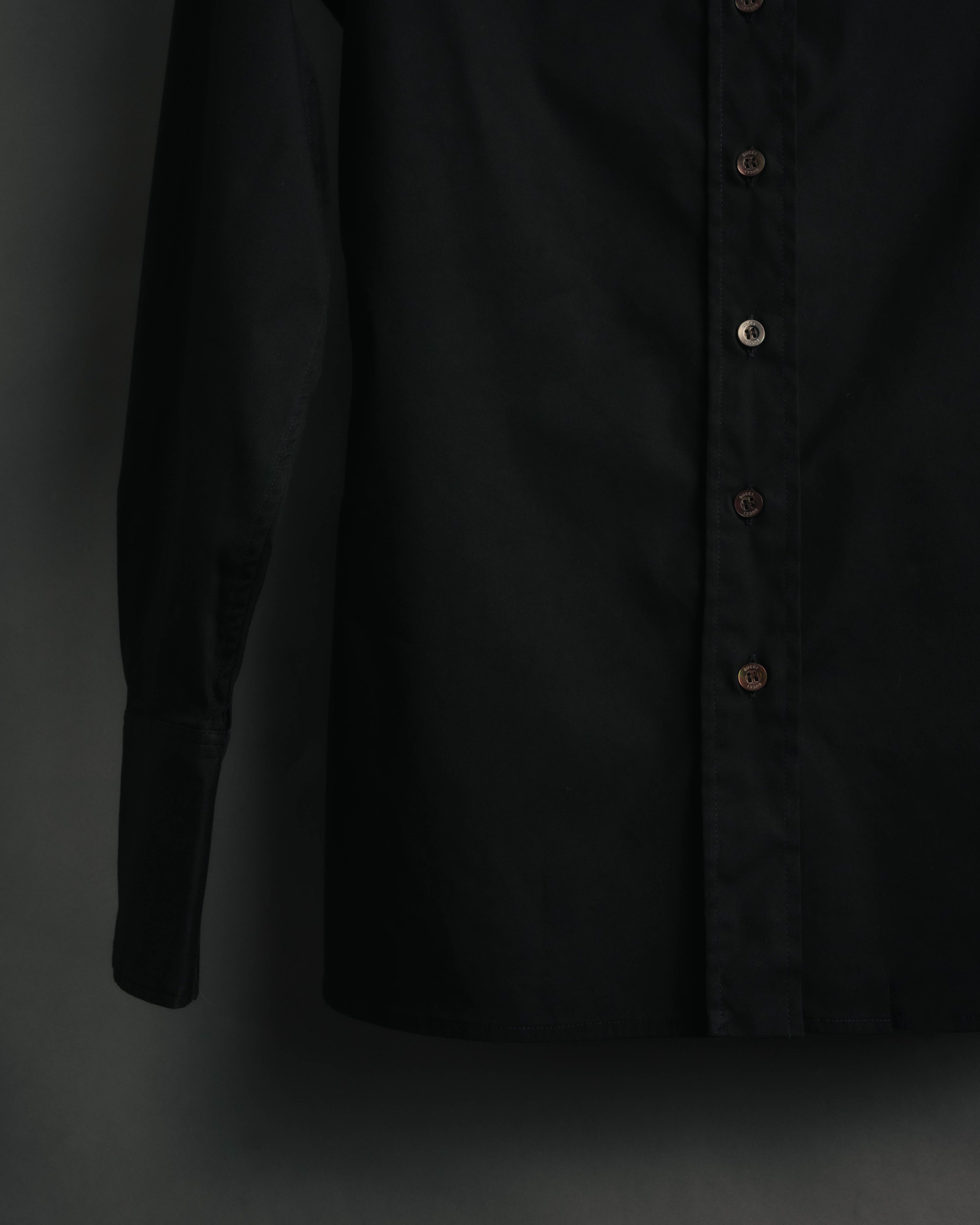 "GUCCI" 00's Black uniform long sleeve shirt