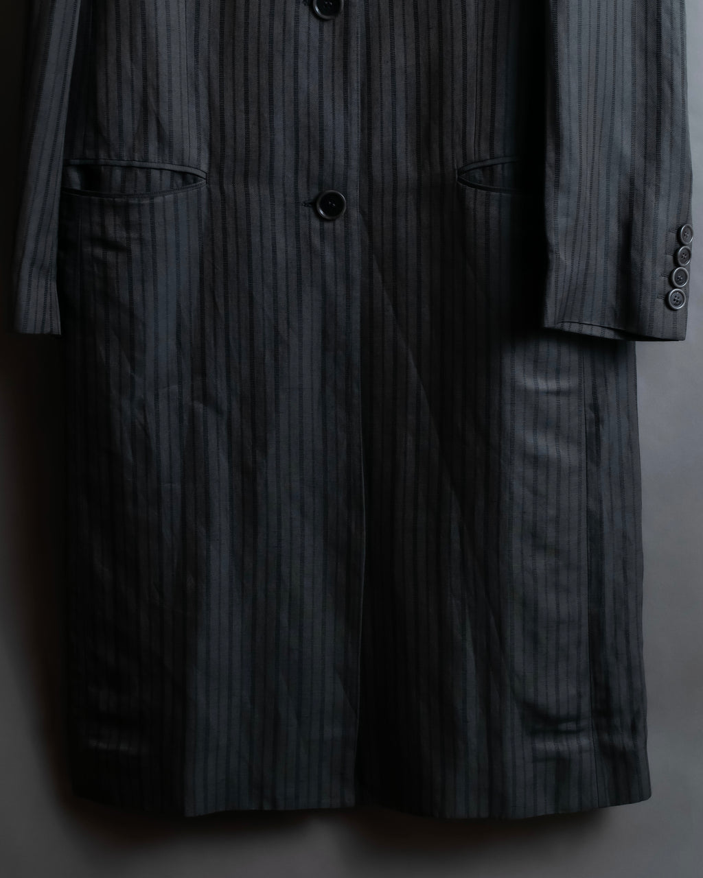 "Acne Studios" Antique design long striped coat
