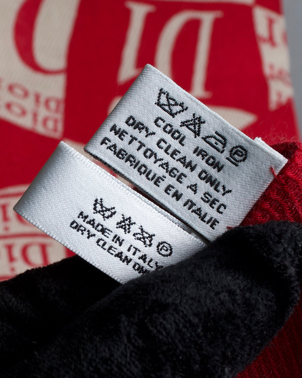 "Christian Dior" Logo pattern twill muffler