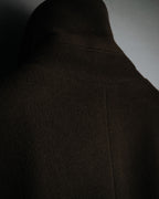 –SPECIAL– "CELINE" 80’s-90’s Triomphe button double breasted long coat