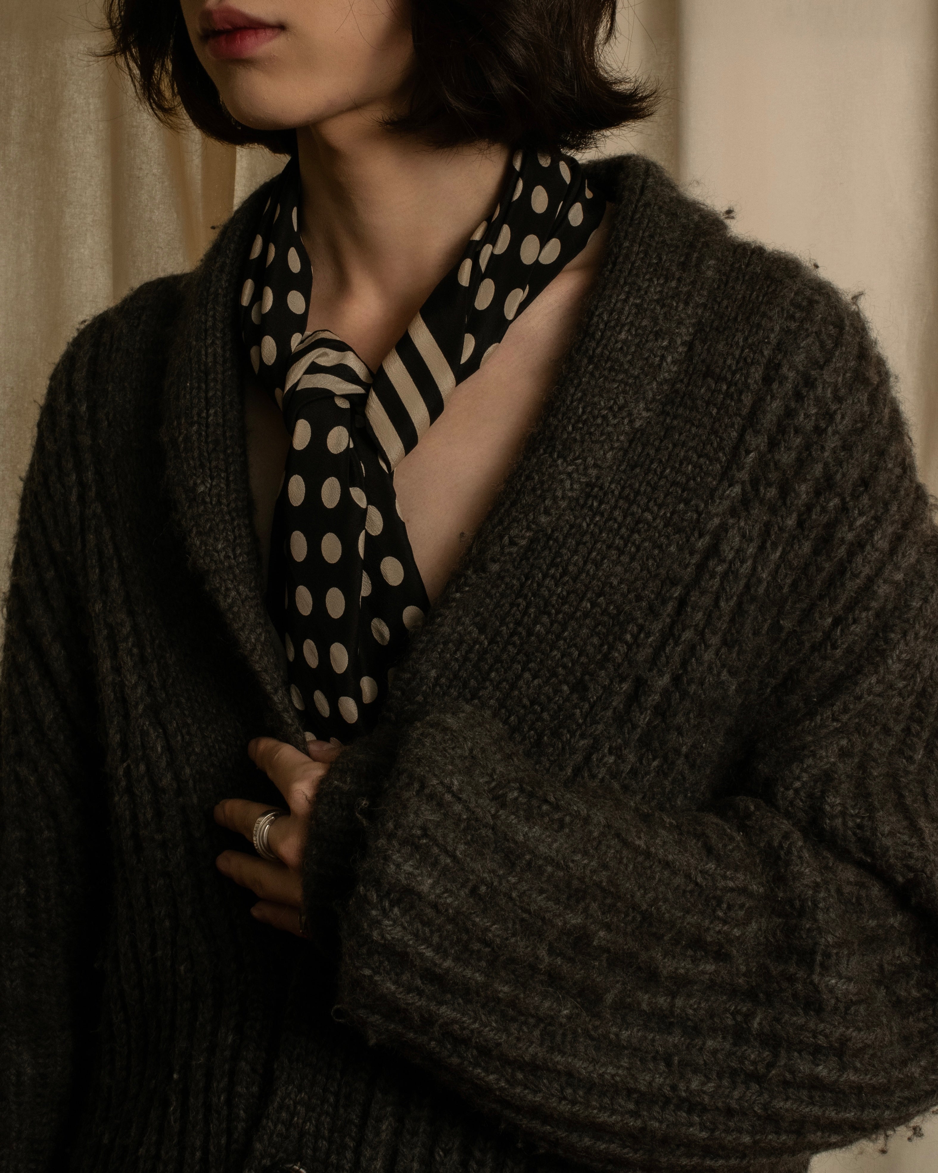 -SPECIAL- "BOTTEGA VENETA"
00's-10's Thomas Mayer period shawl collar cardigan