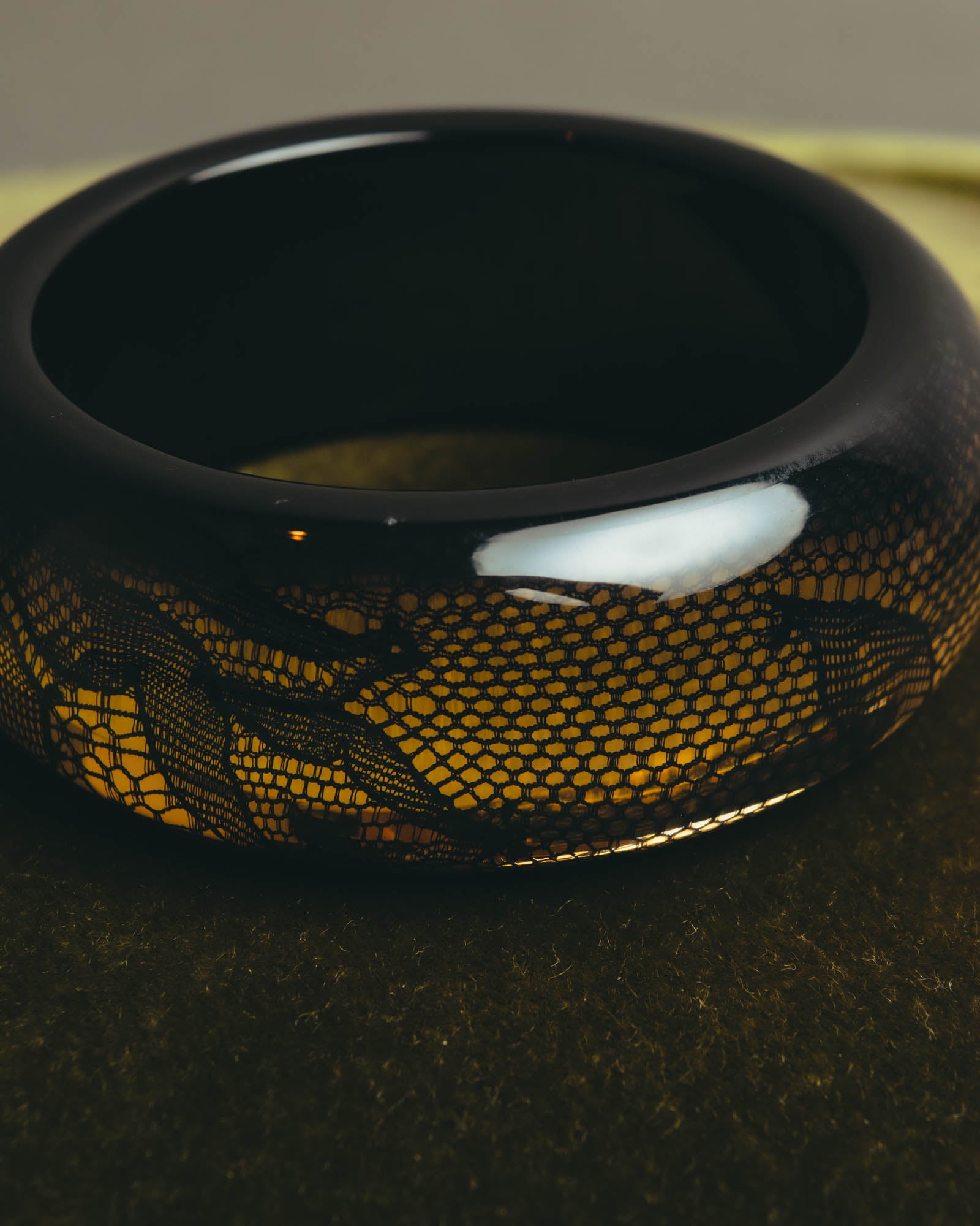 “Dior” 2002-2010 Lace embedded lucite bangle