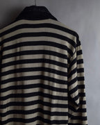 "GIANFRANCO FERRE" Striped contrast collar knit polo