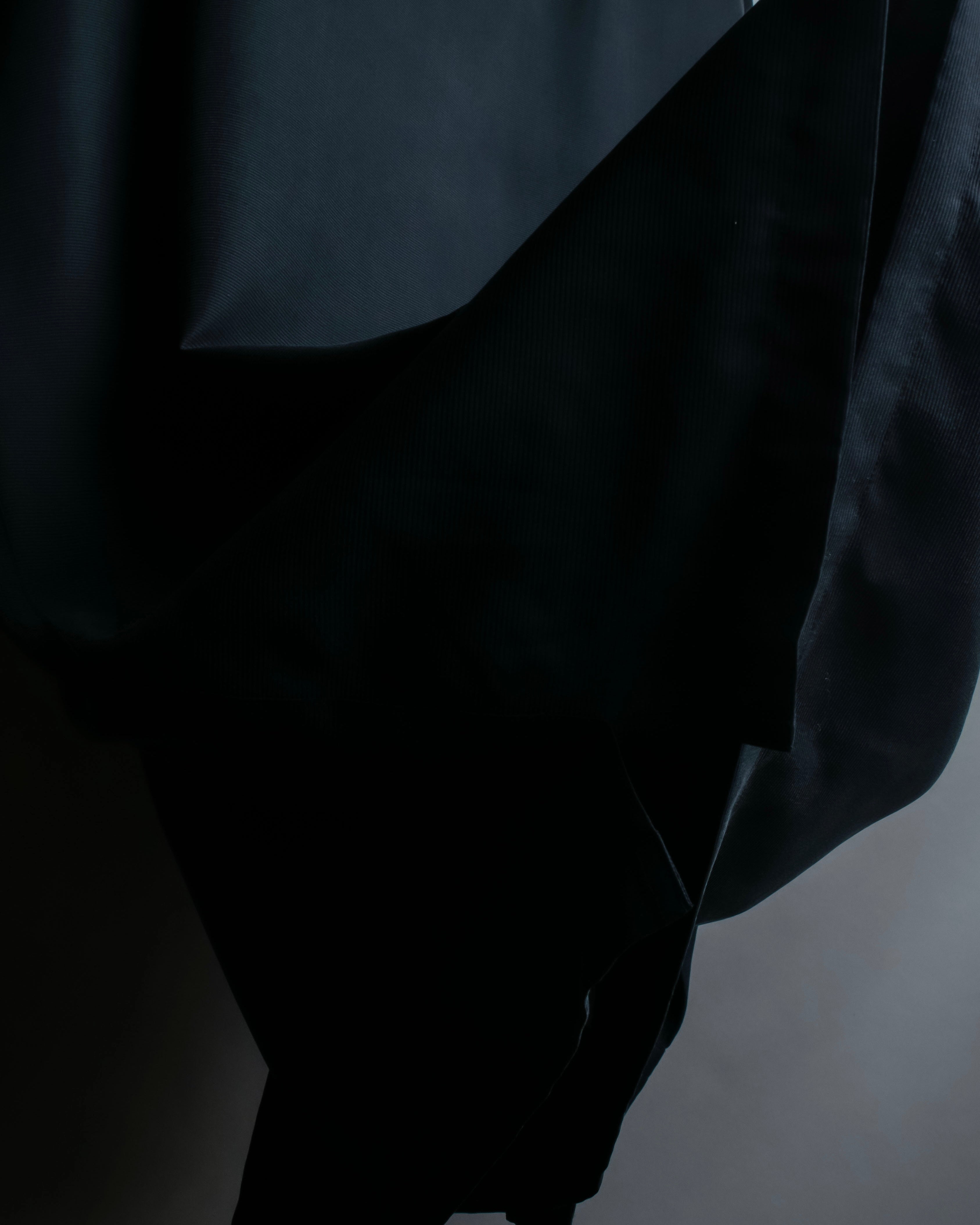 "HUGO BOSS" Striped fabric super oversized black shirt