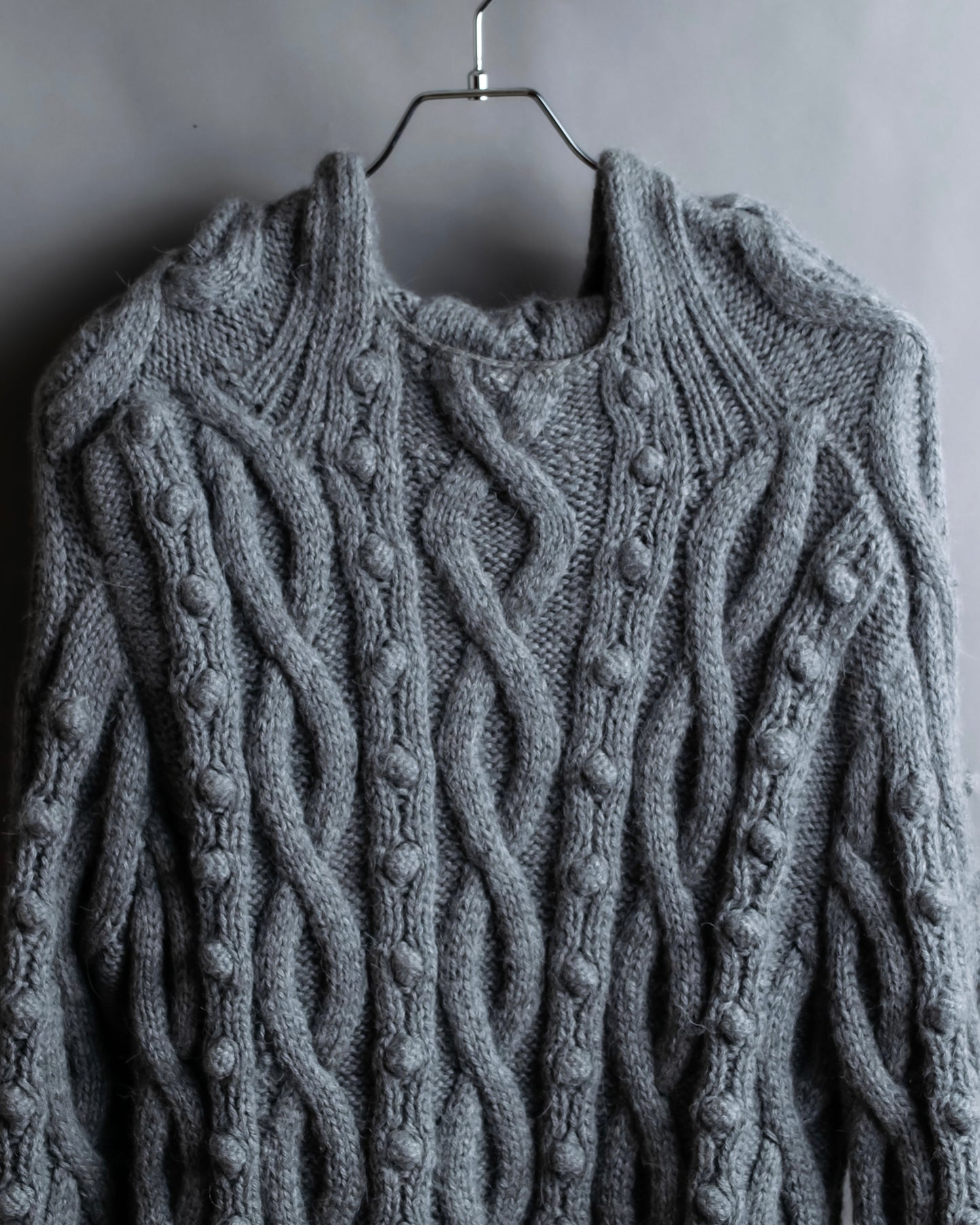 "JEAN PAUL GAULTIER" Cable knit design hooded pullover