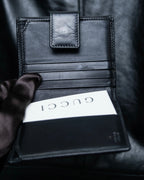 "GUCCI" GG pattern leather compact wallet