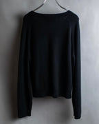 "GUCCI" Horsebit design V-neck cashmere knit