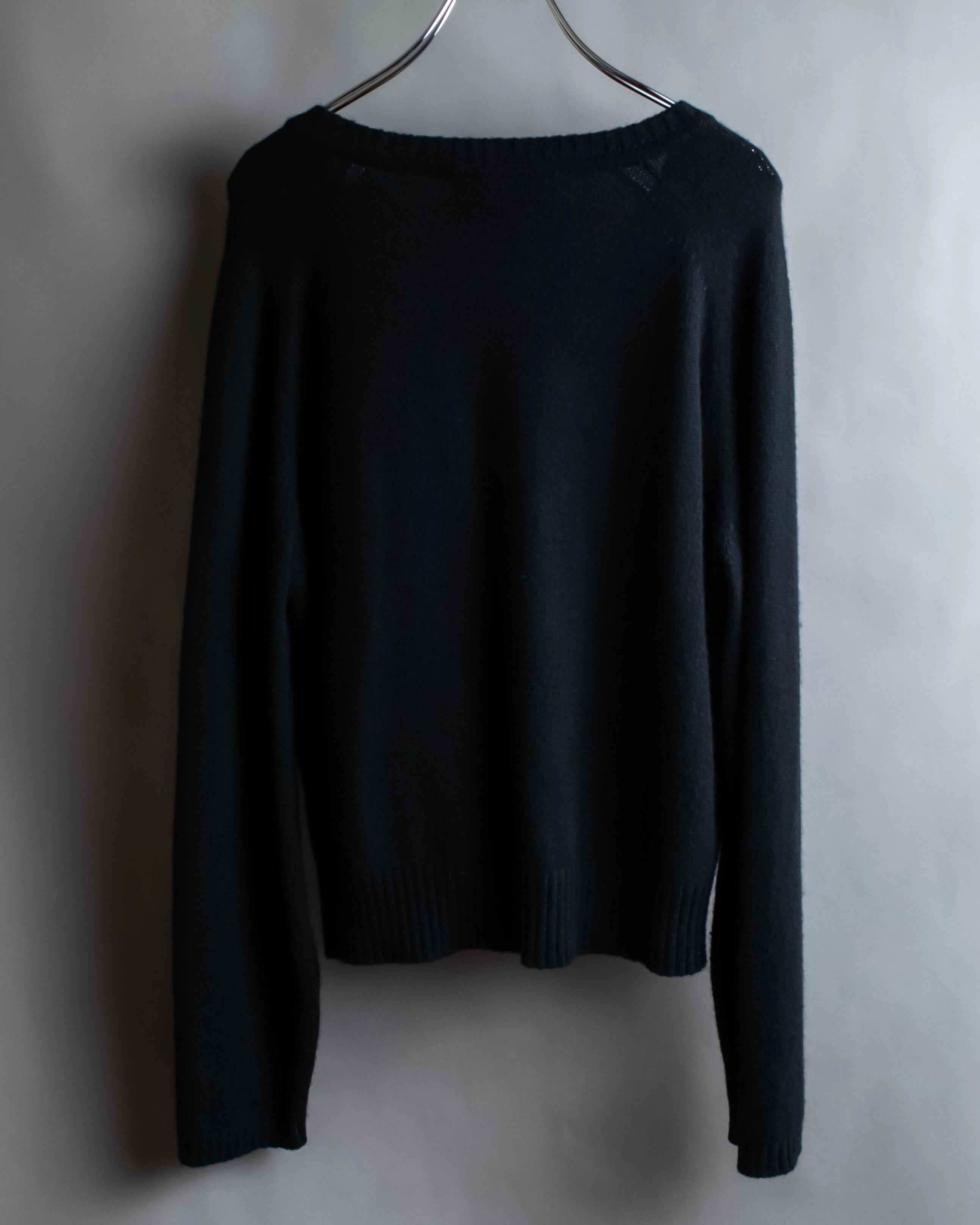 "GUCCI" Horsebit design V-neck cashmere knit