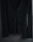 "THE ORIGINAL ARIZONA JEAN COMPANY" 00’s Deep v ribbed belted pocket knit