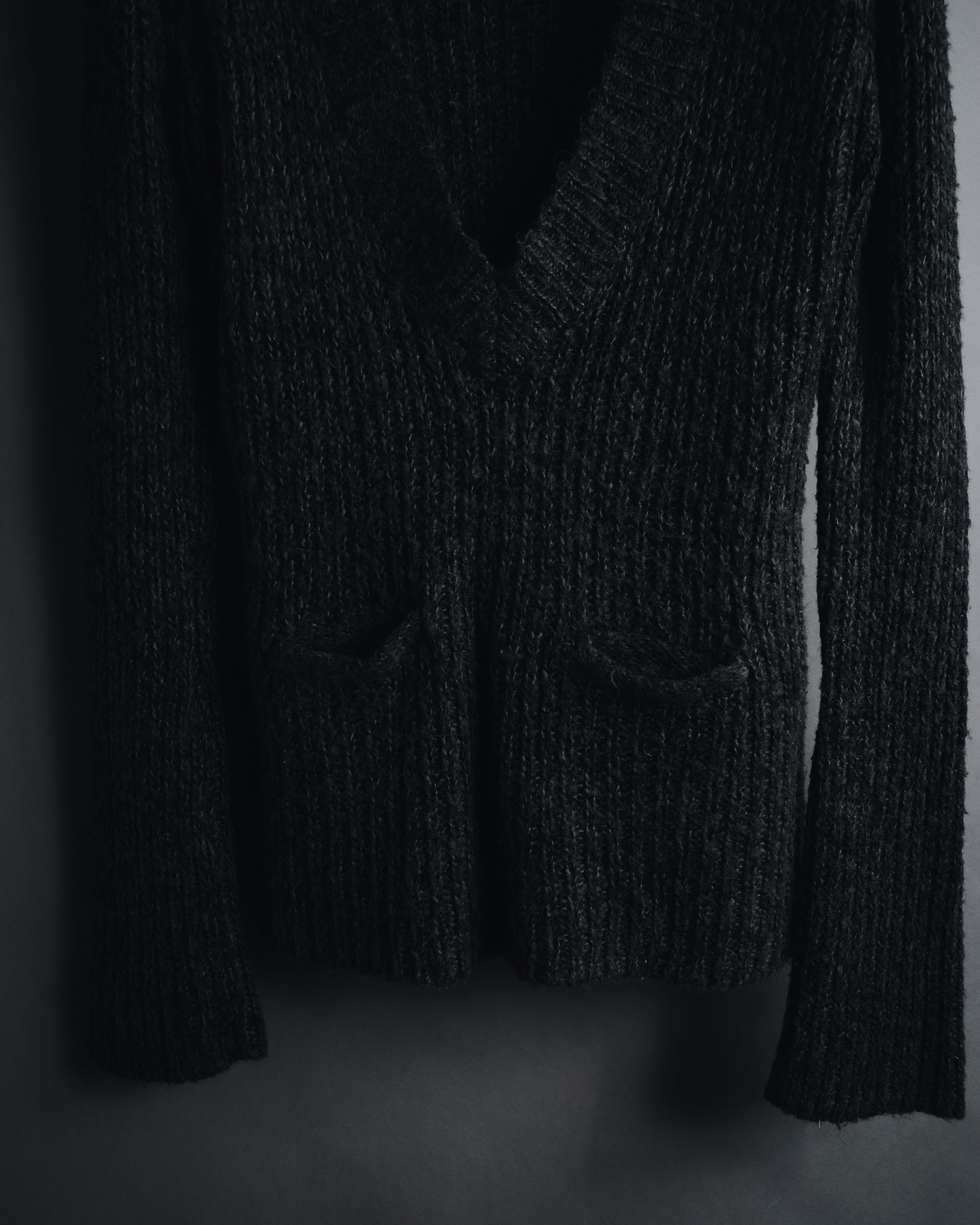 "THE ORIGINAL ARIZONA JEAN COMPANY" 00’s Deep v ribbed belted pocket knit