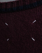 "MAISON MARGIELA"
20AW burgundy color V-neck knit