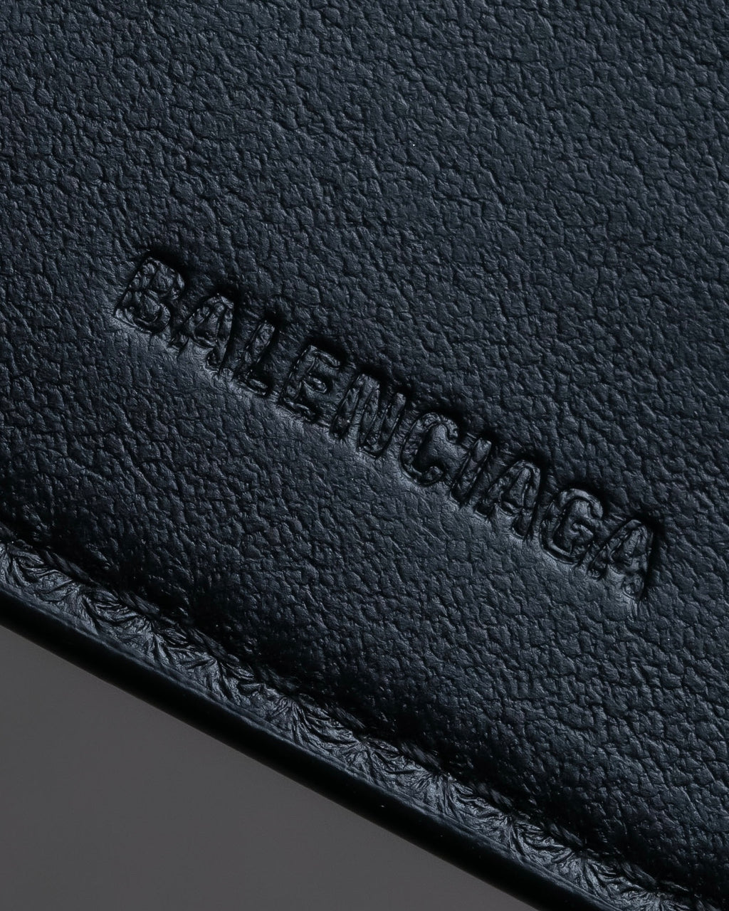"BALENCIAGA" Logo motif money clip bi-fold wallet