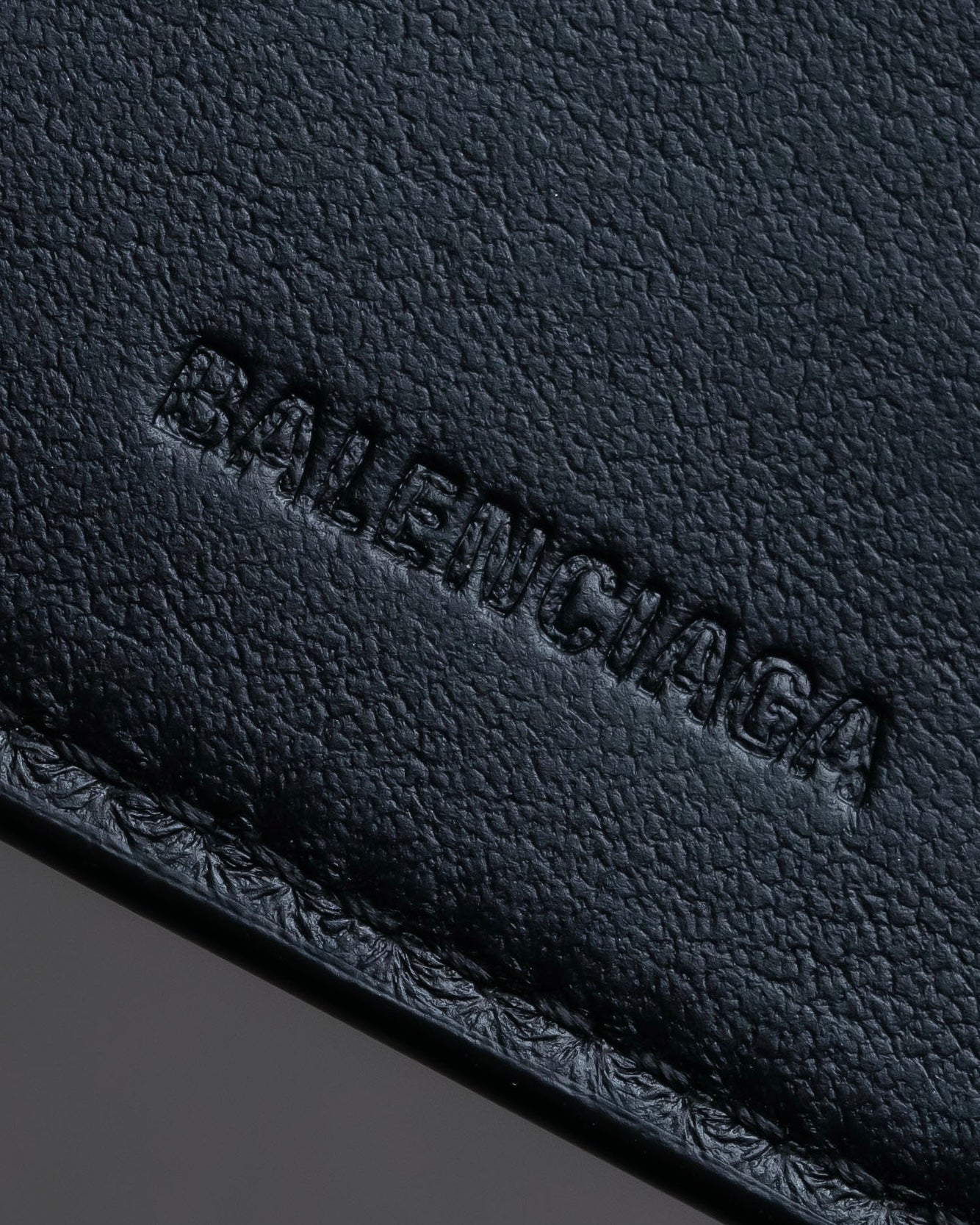 "BALENCIAGA" Logo motif money clip bi-fold wallet